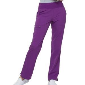 ELLE Elastic Waistband Straight Leg Scrub Pant